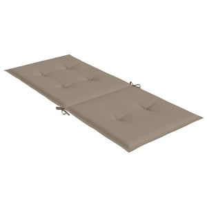 Stolsdynor 2 st taupe 120x50x3 cm tyg