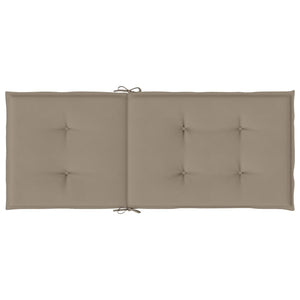 Stolsdynor 4 st taupe 120x50x3 cm tyg