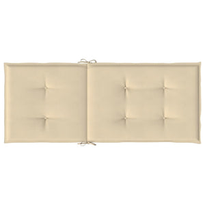Stolsdynor 4 st beige 120x50x3 cm tyg