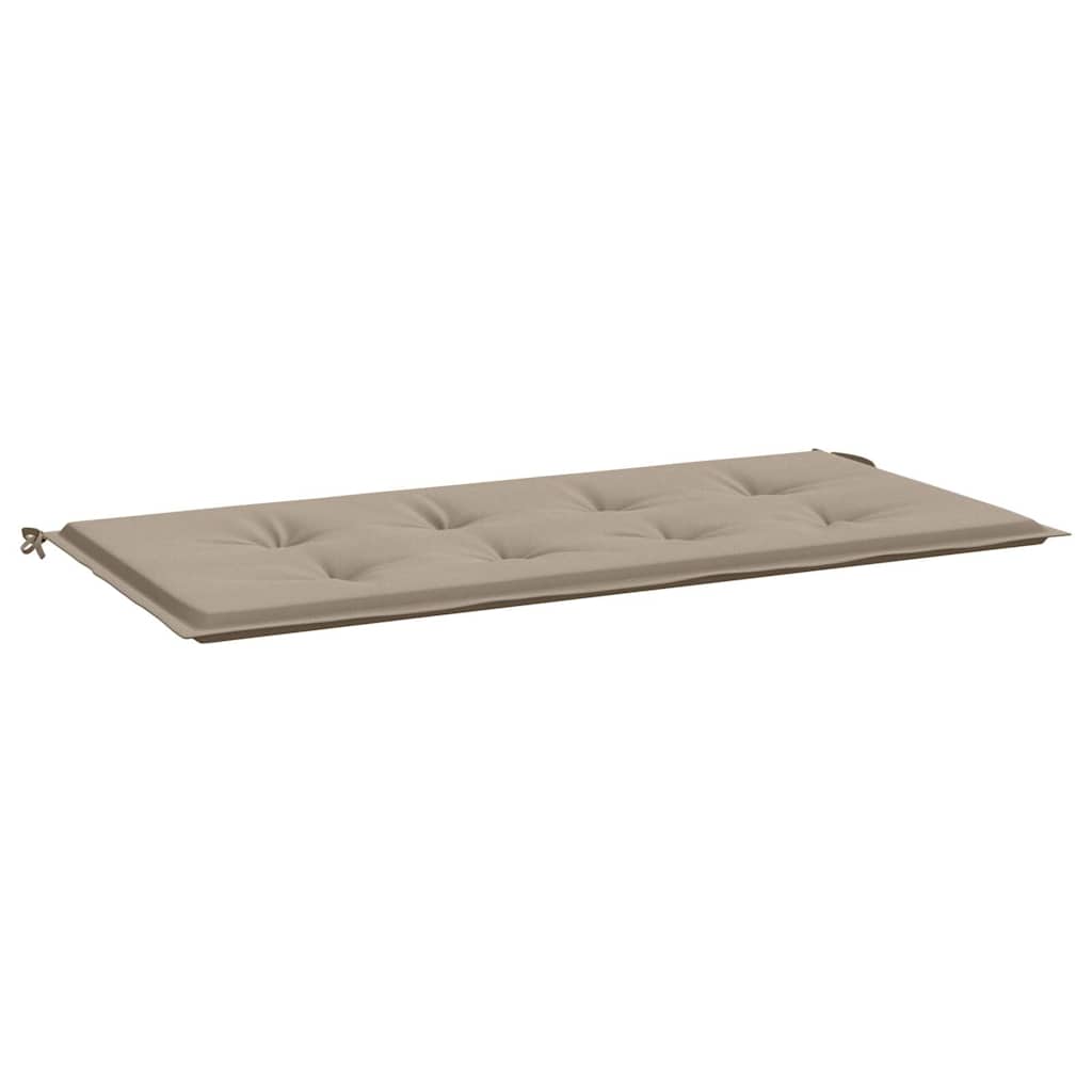 Bänkdyna för trädgården taupe 120x50x3 cm oxfordtyg