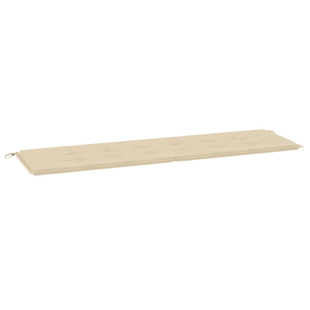 Bänkdyna för trädgården taupe 180x50x3 cm oxfordtyg