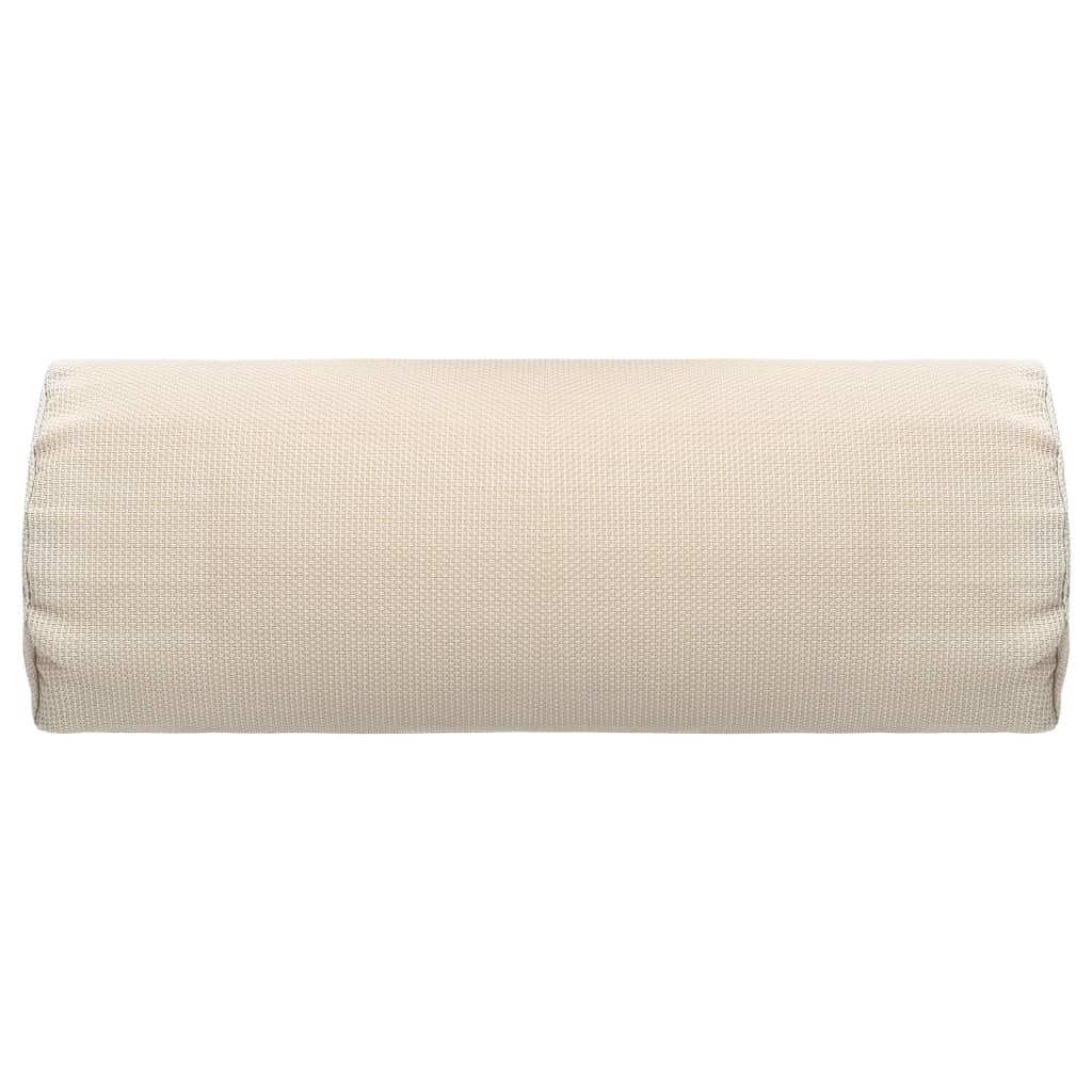 Nackstöd till solstol gräddvit 40x7,5x15 cm textilene
