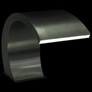 Poolfontän med LED rostfritt stål 30x60x45 cm