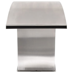 Poolfontän med LED rostfritt stål 30x60x45 cm