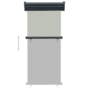 Balkongmarkis 85x250 cm grå