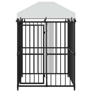 Hundgård för utomhusbruk med tak 120x120x150 cm
