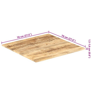 Bordsskiva i massivt mangoträ 15-16 mm 70x70 cm