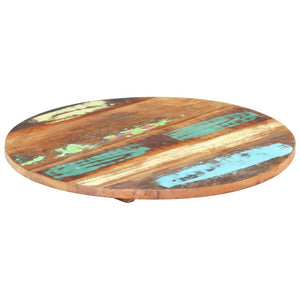 Rund bordsskiva 40 cm 25-27 mm massivt återvunnet trä