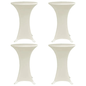 Överdrag till ståbord Ø70 cm gräddvit stretch 4 st