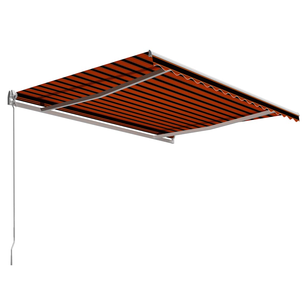 Utdragbar markis Orange och Brunt 400 × 300 cm