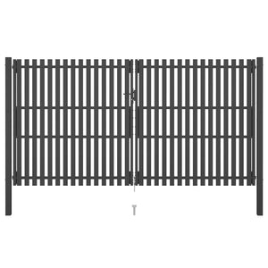 Trädgårdsgrind stål 400x200 cm antracit