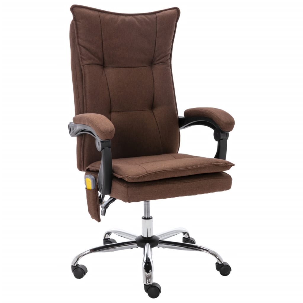 Massagekontorsstol brun tyg