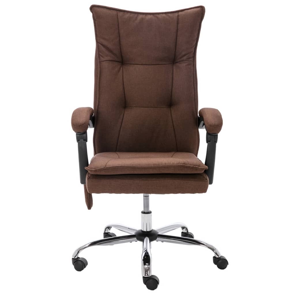Massagekontorsstol brun tyg