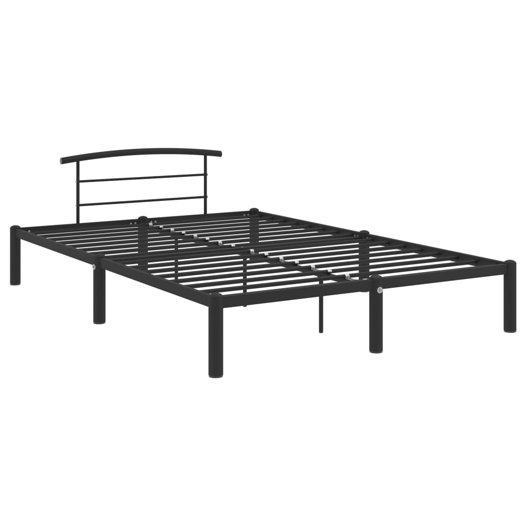 Sängram utan madrass svart metall 160x200 cm