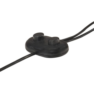 Golvlampa med 2 lampskärmar silver E27 gjutjärn