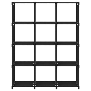 Hylla med 12 kuber 103x30x141 cm tyg