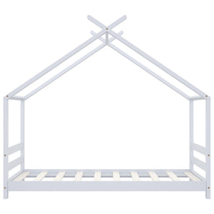 Barnsäng vit massiv furu 80x160 cm