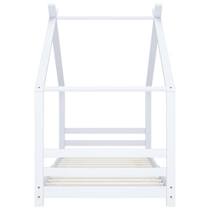 Barnsäng vit massiv furu 90x200 cm