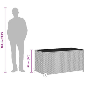 Dynbox svart 120x65x61 cm konstrotting