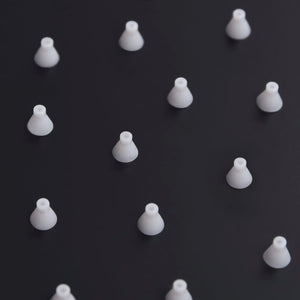 Regnduschhuvud rostfritt stål 50x50 cm fyrkantigt svart