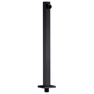 Duscharm fyrkantig rostfritt stål 201 svart 40 cm