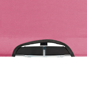 Hopfällbar solsäng 2 pers rosa stål