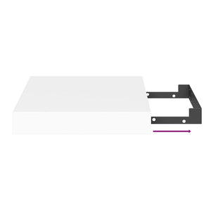 Svävande vägghyllor 4 st vit 23x23,5x3,8 cm MDF