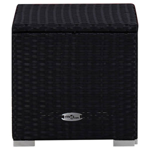 Solsäng med dyna & sidobord konstrotting röd