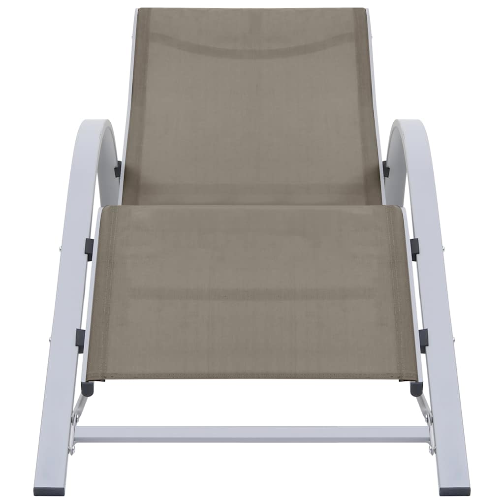 Solstol textilen och aluminium taupe