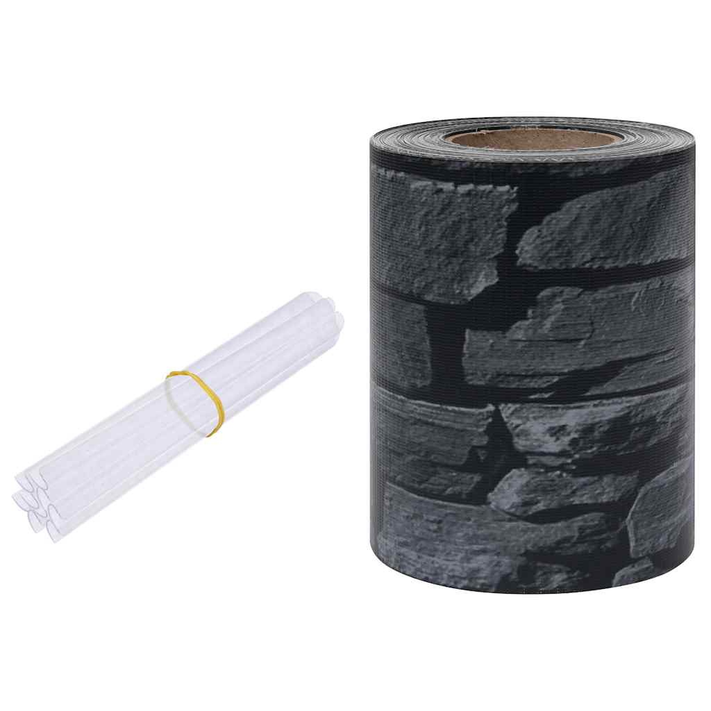 Insynsskyddslist PVC 35x0,19 m stenutseende grå