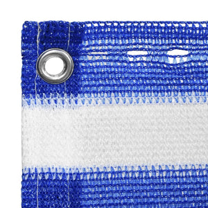 Balkongskärm blå och vit 120x300 cm HDPE