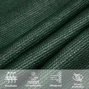 Solsegel 160 g/m² trapezoid mörkgrön 4/5x3 m HDPE