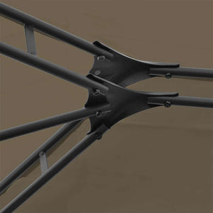 Paviljong med draperier 4x3 m taupe 180 g/m²