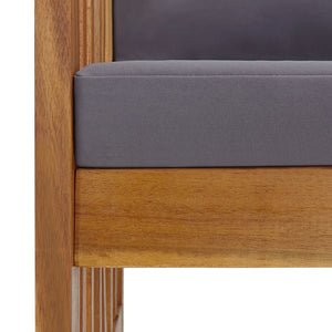 Trädgårdsbänk med dynor 119 cm massivt akaciaträ