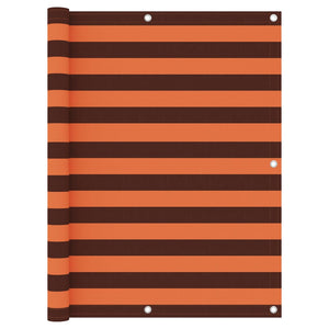 Balkongskärm orange och brun 120x300 cm oxfordtyg