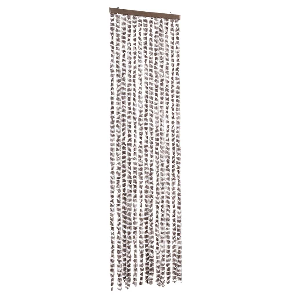 Insektsdraperi taupe och vit 56x185 cm chenille
