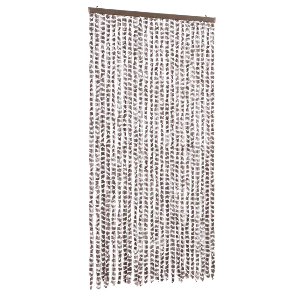 Insektsdraperi taupe och vit 100x220 cm chenille