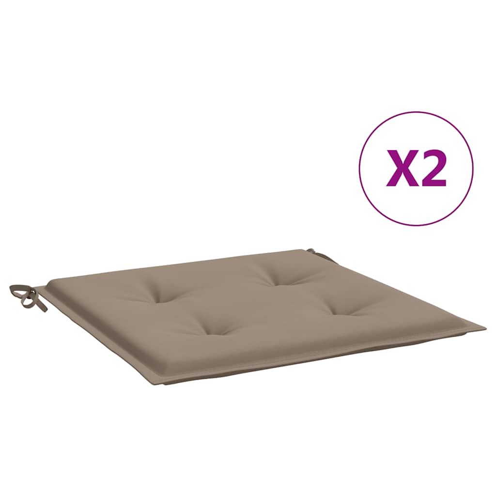 Stolsdynor 2 st taupe 40x40x4 cm oxfordtyg