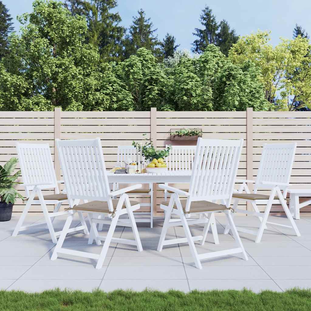 Stolsdynor 6 st taupe 40x40x4 cm oxfordtyg