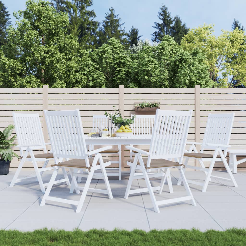 Stolsdynor 6 st taupe 50x50x4 cm oxfordtyg