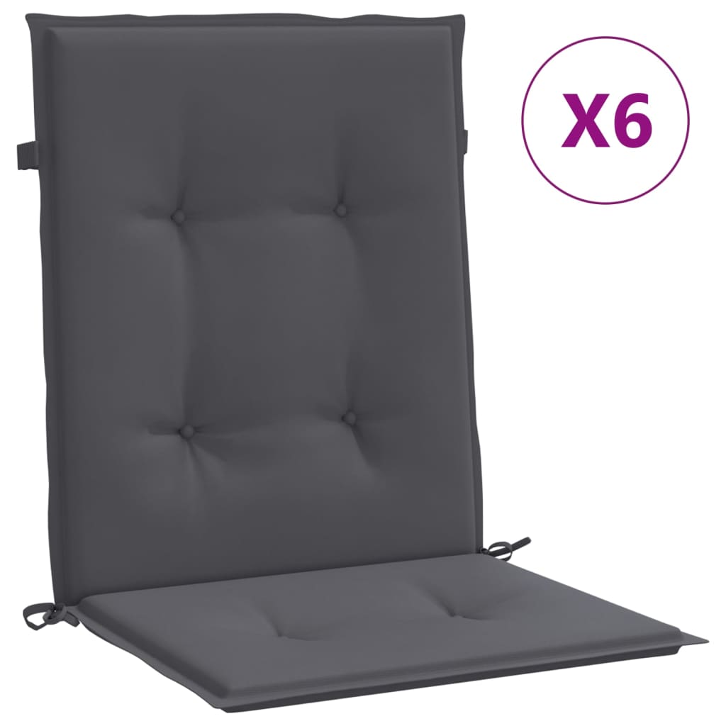 Stolsdynor 6 st antracit oxfordtyg