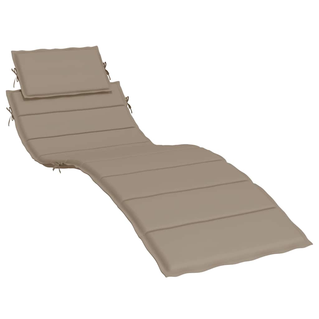 Solsängsdyna taupe 186x58x4 cm oxfordtyg