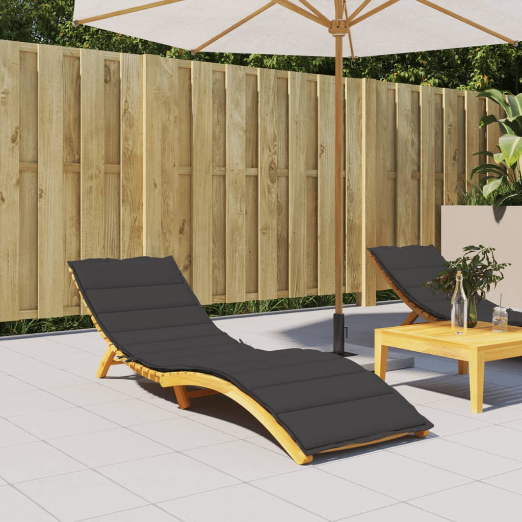 Solsängsdyna svart 200x70x3 cm oxfordtyg