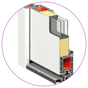 Ytterdörr aluminium och PVC vit 100x200 cm