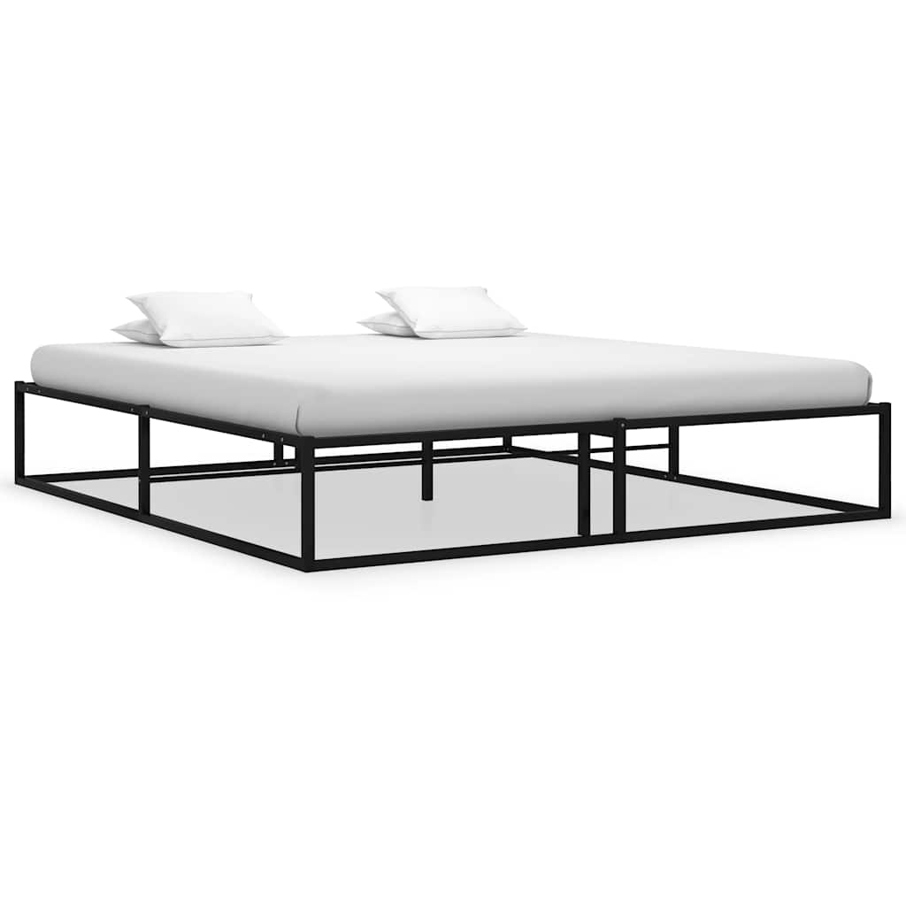 Sängram utan madrass svart metall 180x200 cm