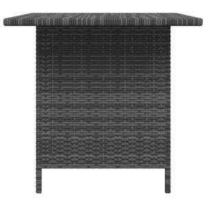 Trädgårdsbord grå 110x70x65cm konstrotting