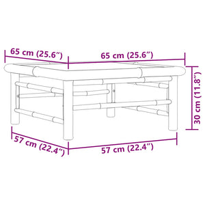 Trädgårdsbord 65x65x30 cm bambu