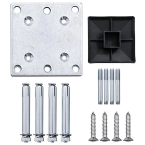 Staketpanel WPC 95x186 cm svart