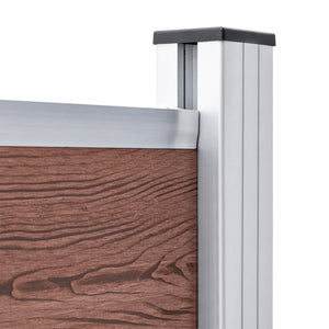 Staketpanel WPC 175x146 cm brun