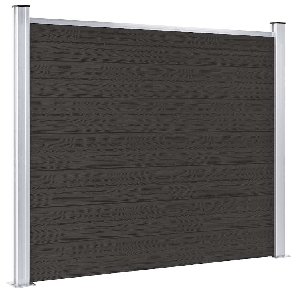 Staketpanel WPC 180x146 cm svart